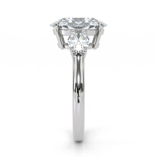 Three-Stone Oval Cut Engagement Ring 3 ct