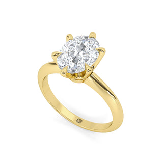 Oval Cut Solitaire Engagement Ring 2 ct