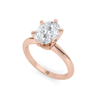 Oval Cut Solitaire Engagement Ring 2 ct