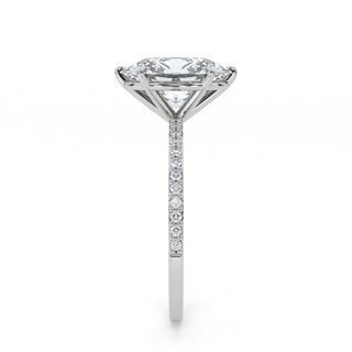 2 ct Oval Lab Grown Diamond Lumen Hidden Accent Engagement Ring | 2.1 ct tw