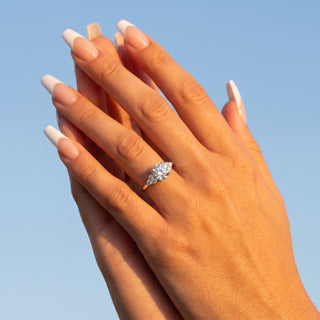 2 ct Round Lab Grown Diamond Antwerpen VI Pavé Engagement Ring | 2.21 ct tw