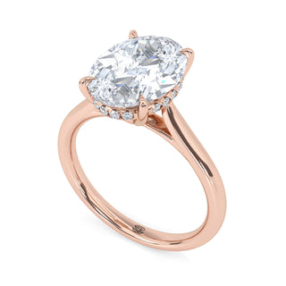 Oval Classic Lab Diamond Engagement Ring 3.0 ct