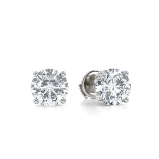 Star Round Lab Diamond Stud Earrings 2.0 ctw