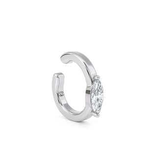 Oval Cut Diamond Ear Cuff