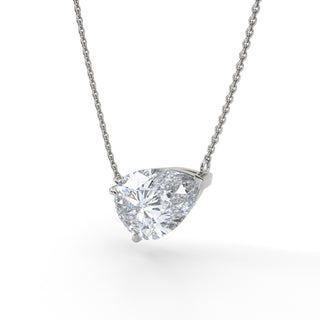 3 ct Pear Lab Grown Diamond Antwerpen Drop Pendant Necklace