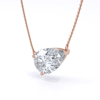 5 ct Pear Lab Grown Diamond Antwerpen Drop Pendant Necklace