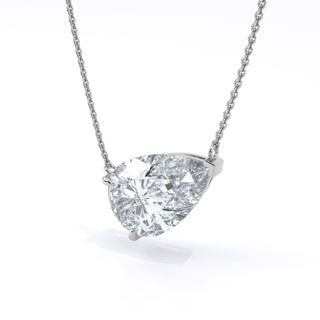 5 ct Pear Lab Grown Diamond Antwerpen Drop Pendant Necklace