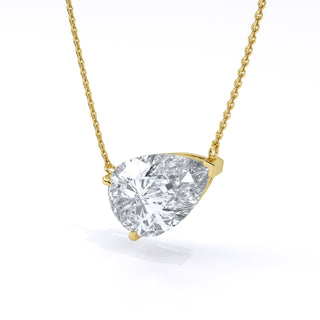 5 ct Pear Lab Grown Diamond Antwerpen Drop Pendant Necklace