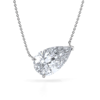 5 ct Pear Lab Grown Diamond Antwerpen Drop Pendant Necklace