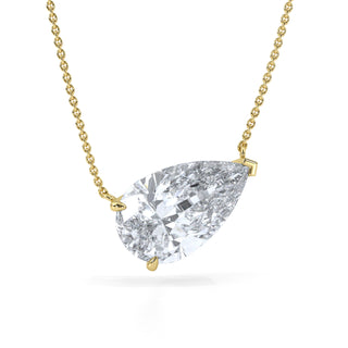 5 ct Pear Lab Grown Diamond Antwerpen Drop Pendant Necklace
