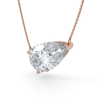 10 ct Pear Lab Grown Diamond Antwerpen Drop Pendant Necklace