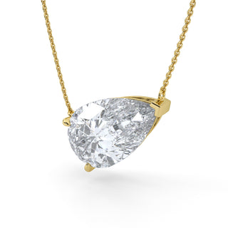 10 ct Pear Lab Grown Diamond Antwerpen Drop Pendant Necklace