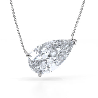 10 ct Pear Lab Grown Diamond Antwerpen Drop Pendant Necklace