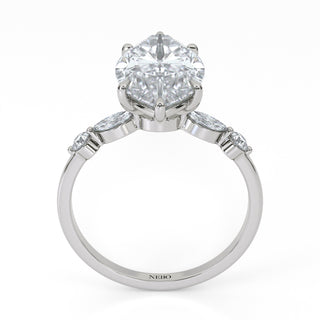 3 ct Marquise Lab Grown Diamond Antwerpen III Pavé Engagement Ring | 3.25 ct tw