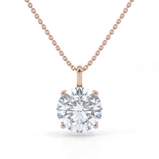 3 ct Round Lab Grown Diamond Antwerpen Solitaire Pendant Necklace