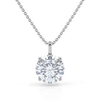 3 ct Round Lab Grown Diamond Antwerpen Solitaire Pendant Necklace