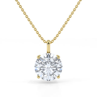 3 ct Round Lab Grown Diamond Antwerpen Solitaire Pendant Necklace