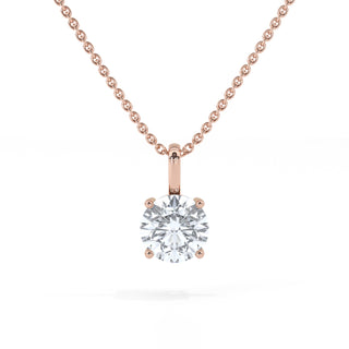 1 ct Round Lab Grown Diamond Antwerpen Solitaire Pendant Necklace