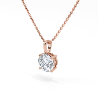1 ct Round Lab Grown Diamond Antwerpen Solitaire Pendant Necklace