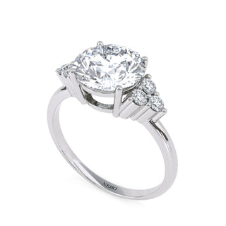 2 ct Round Lab Grown Diamond Antwerpen VI Pavé Engagement Ring | 2.21 ct tw