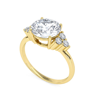 2 ct Round Lab Grown Diamond Antwerpen VI Pavé Engagement Ring | 2.21 ct tw