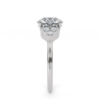 2 ct Round Lab Grown Diamond Antwerpen VI Pavé Engagement Ring | 2.21 ct tw