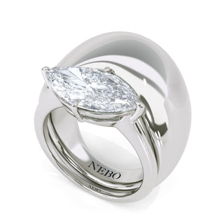 3 ct Lab Grown Diamond Antwerpen Bridal Ring & Band Set