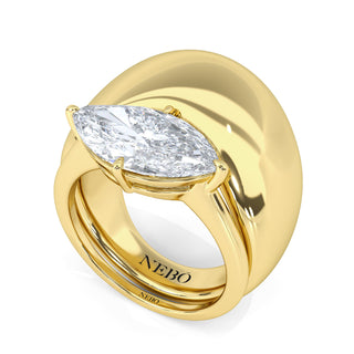 3 ct Lab Grown Diamond Antwerpen Bridal Ring & Band Set