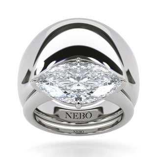 3 ct Lab Grown Diamond Antwerpen Bridal Ring & Band Set