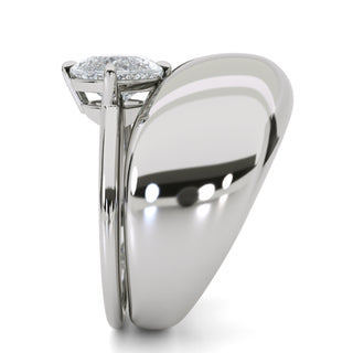 3 ct Lab Grown Diamond Antwerpen Bridal Ring & Band Set