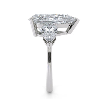 Pear Cut Three-Stone Engagement Ring 4.75 ct.