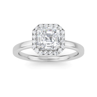 Asscher Cut Halo Engagement Ring 1.0 ctw