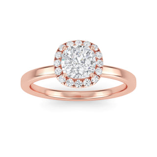 Cushion Cut Halo Pavé Engagement Ring 1.0 ct