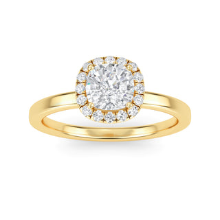 Cushion Cut Halo Pavé Engagement Ring 1.0 ct