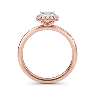 Emerald Cut Halo Engagement Ring 1.0 ct