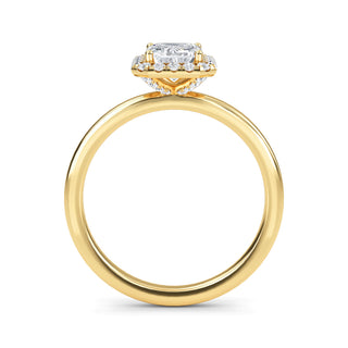 Emerald Cut Halo Engagement Ring 1.0 ct