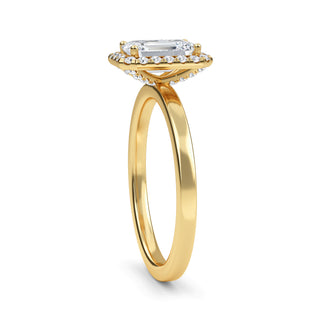 Emerald Cut Halo Engagement Ring 1.0 ct