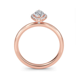 Marquise Cut Halo Engagement Ring 0.5 ct