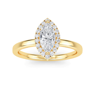 Marquise Cut Halo Engagement Ring 0.5 ct