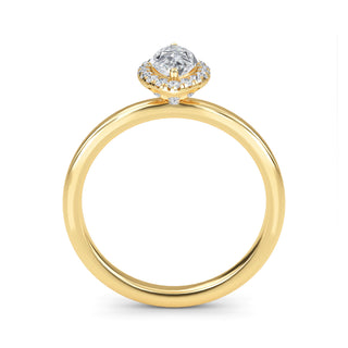Marquise Cut Halo Engagement Ring 0.5 ct