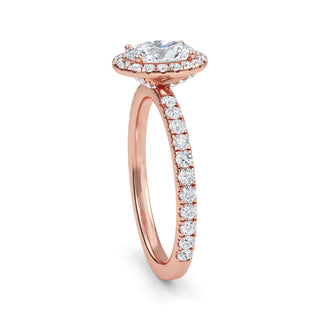 Oval Cut Hidden Halo Engagement Ring 1.0 ct