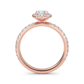 Oval Cut Hidden Halo Engagement Ring 1.0 ct