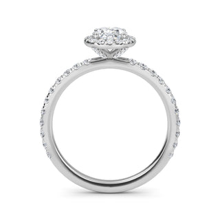 Oval Cut Hidden Halo Engagement Ring 1.0 ct
