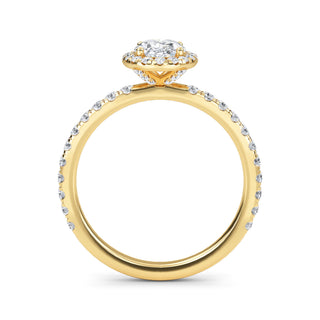 Oval Cut Hidden Halo Engagement Ring 1.0 ct