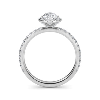 Pear Cut Halo Pavé Engagement Ring 1.0 ct
