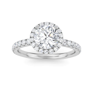 Round Cut Classic Halo Engagement Ring 0.8 ctw