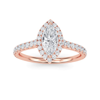 Princess Cut Halo Micro-Pavé Engagement Ring 1.0 ct