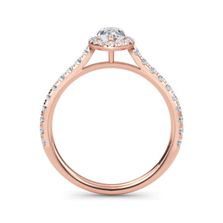 Princess Cut Halo Micro-Pavé Engagement Ring 1.0 ct