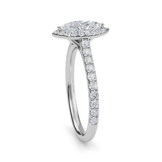 Princess Cut Halo Micro-Pavé Engagement Ring 1.0 ct