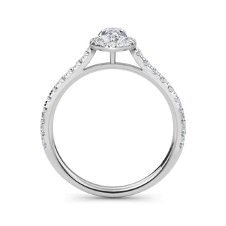 Princess Cut Halo Micro-Pavé Engagement Ring 1.0 ct